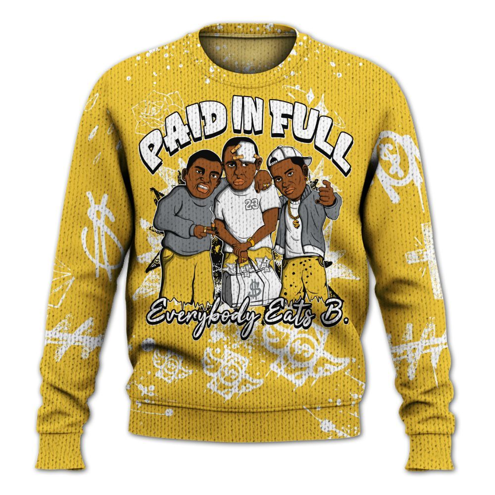 Sweater To Match Retro Tokyo 5s - Everybody Paid In Full Crayon Graphic