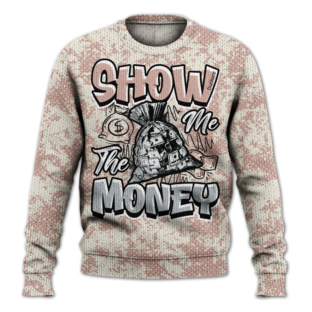 Knitted Sweater To Match Air Force Low 1 Arctic Orange - Show Me The Money Retro