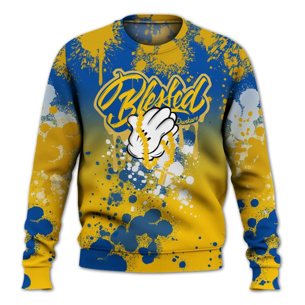 Sweatshirt To Match High Laney 1s - God Blessed Ink Drip All Over Print