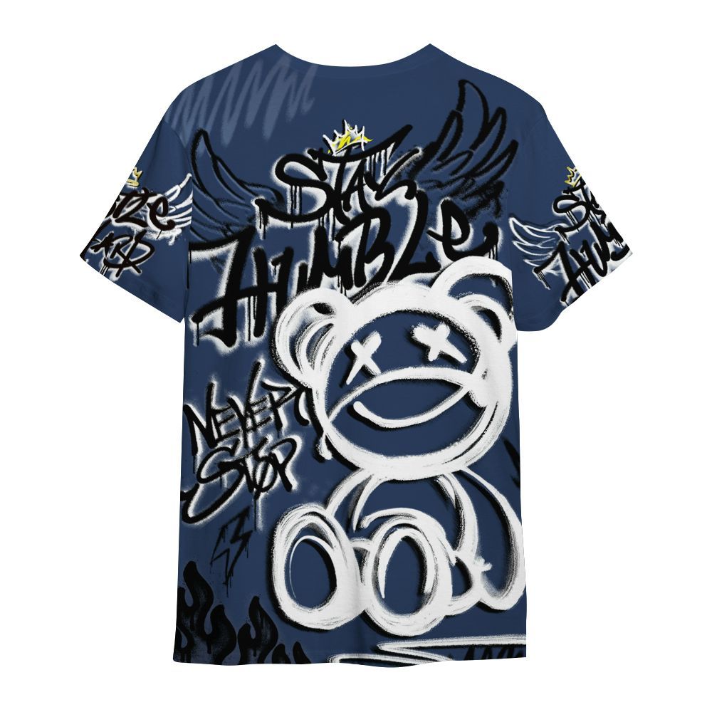 Shirt To Match Low 85 Metallic Blue 1s - Humble Drip Streetwear Graffity All Over Print