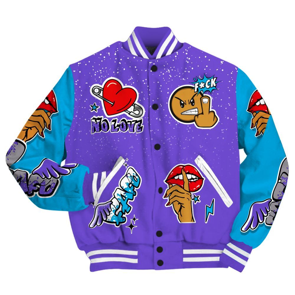 Varsity Jacket To Match Retro Aqua 8s - FK Around Find Out All Over Print