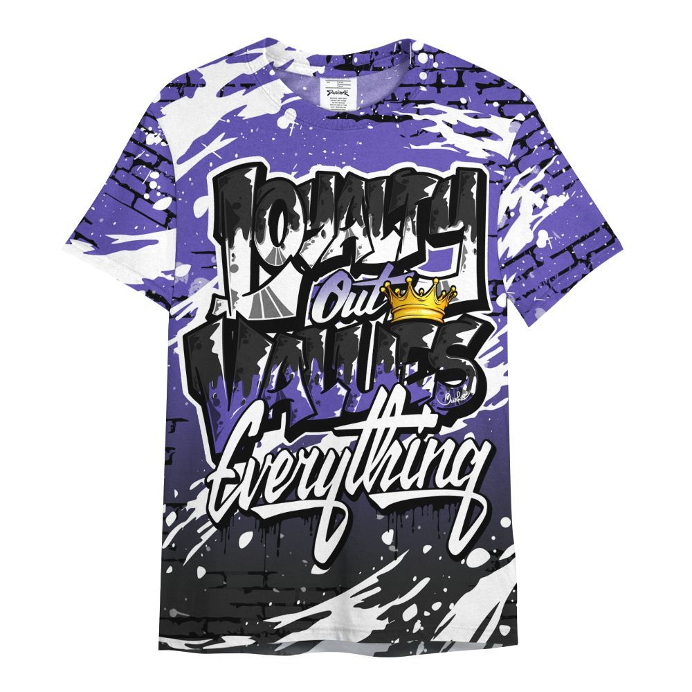 Shirt To Match SB Dunk Low Purple Lagoon - Values Of Loyalty Drip All Over Print