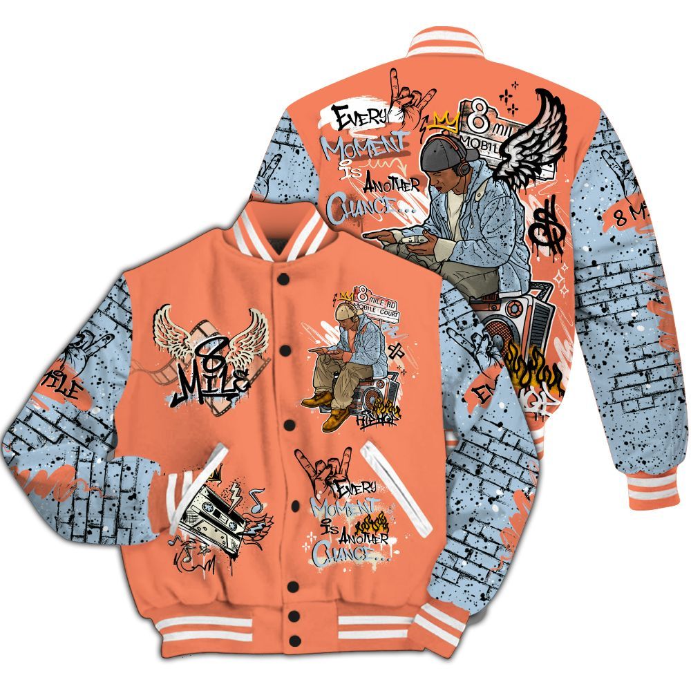 Varsity Jacket To Match DJ Khaled Crimson Bliss 5s - 8Mile Movie Graffiti All Over Print