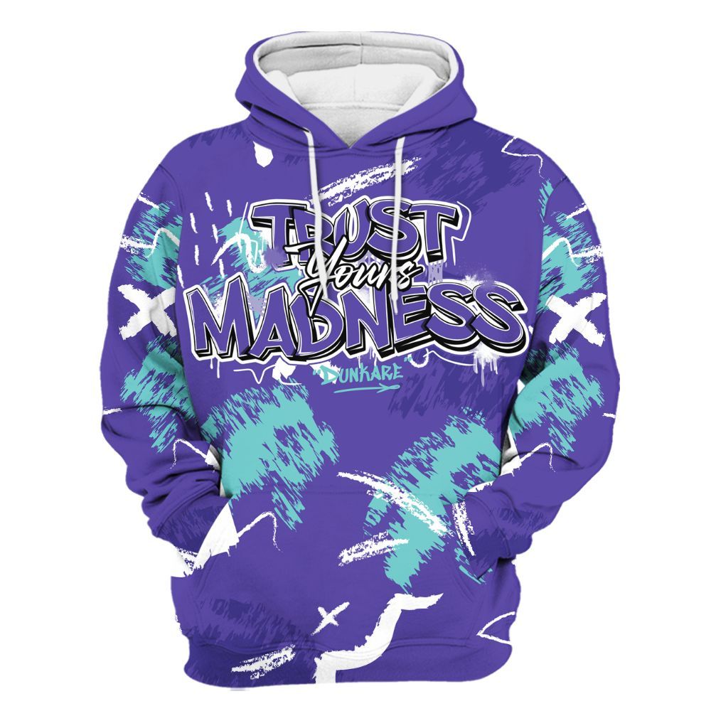 Hoodie To Match Low Hornets 1s - Trust Your Madness Retro All Over Print