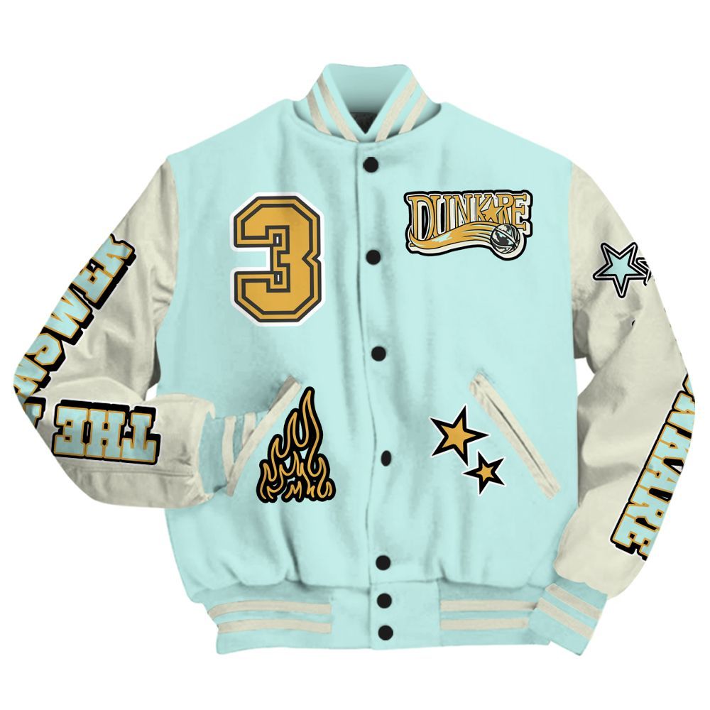 Varsity Jacket To Match Pure Platinum 4s - Allen Answer Skeleton All Over Print