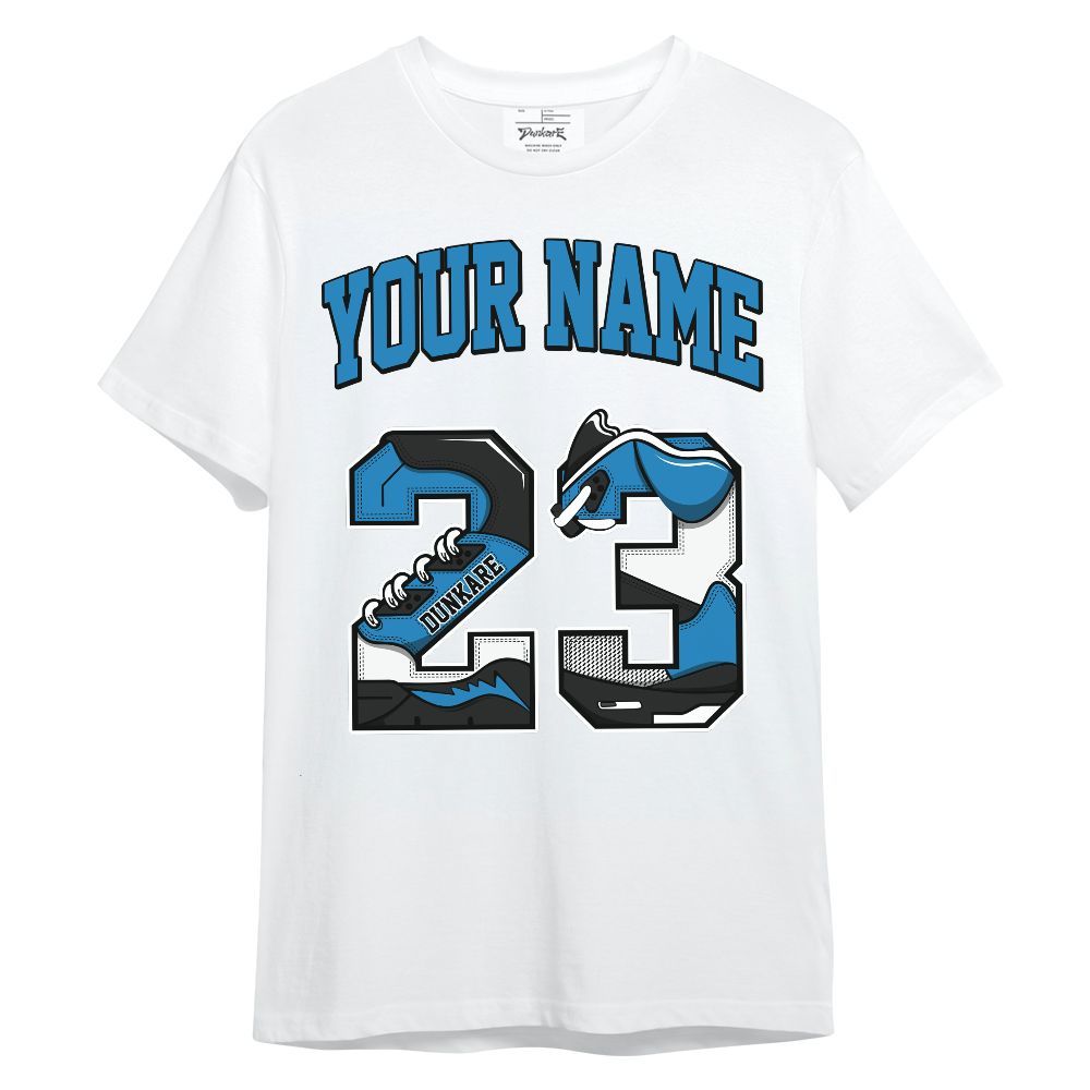 Shirt To Match Retro University Blue 9s - Custom Name Number 23 5s Unisex Shirt
