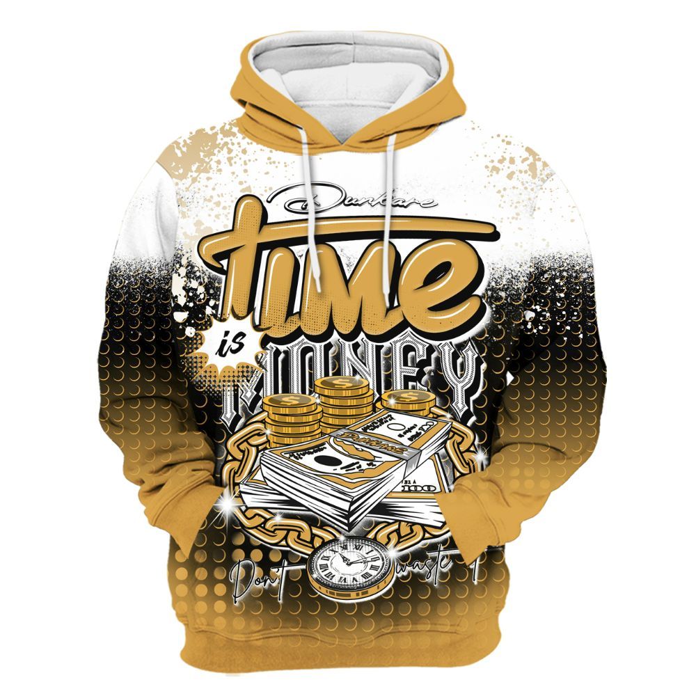 Hoodie To Match Low OG Rookie Of The Year 1s - Halftone Time Is Money All Over Print
