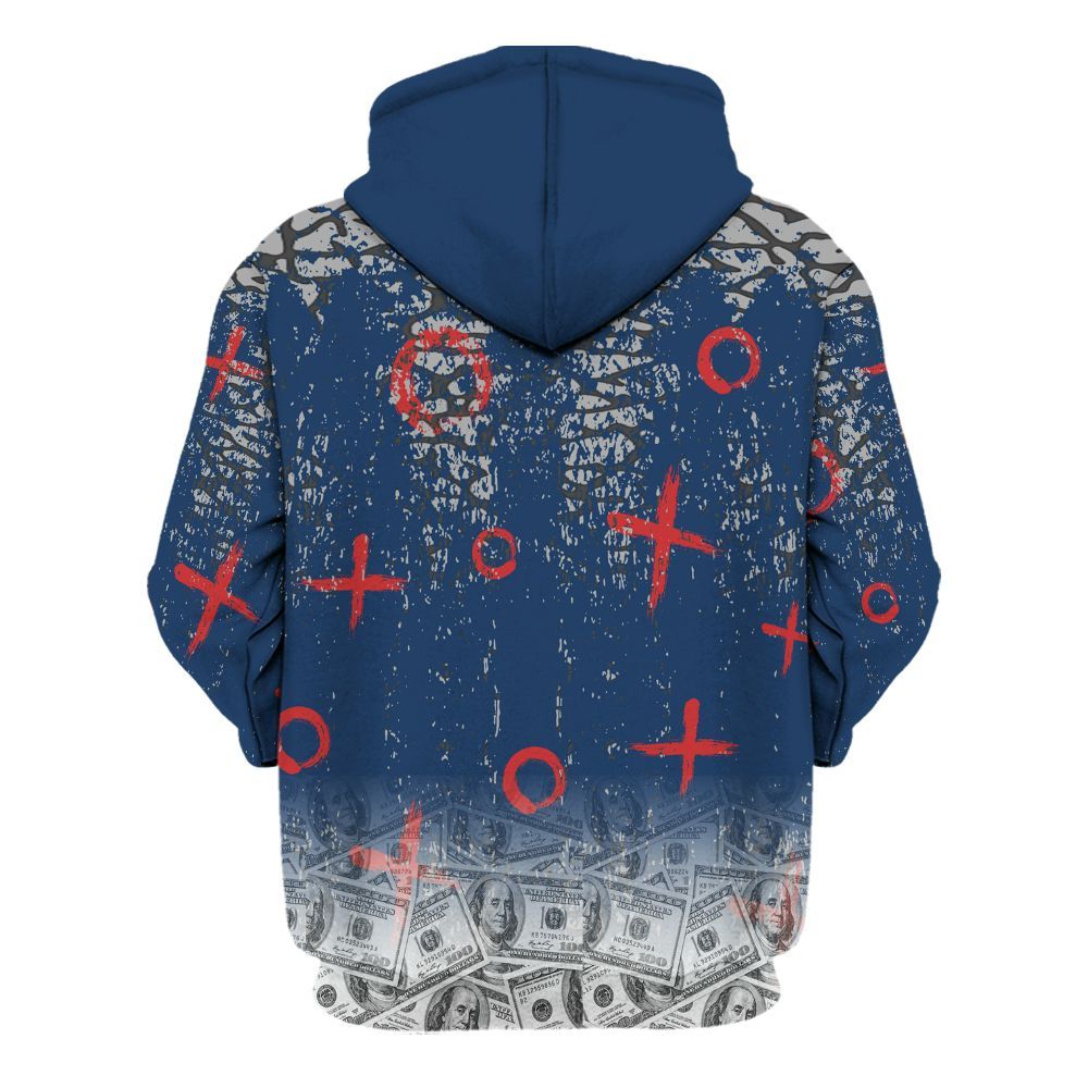 Hoodie To Match SP Sport Royal 3s - Selfmade Unique Grunge All Over Print
