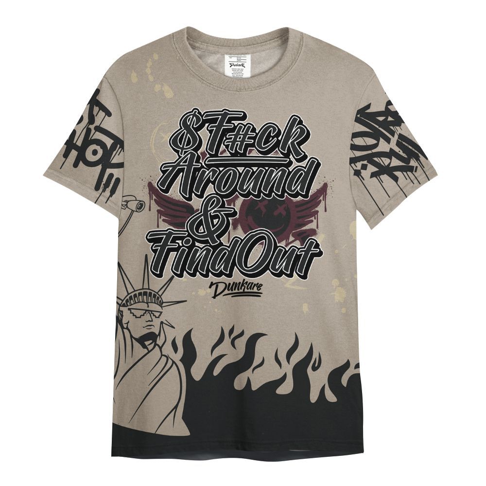 Shirt To Match AMM Retro Phantom 4s - Graphic Fck Around Find Out All Over Print
