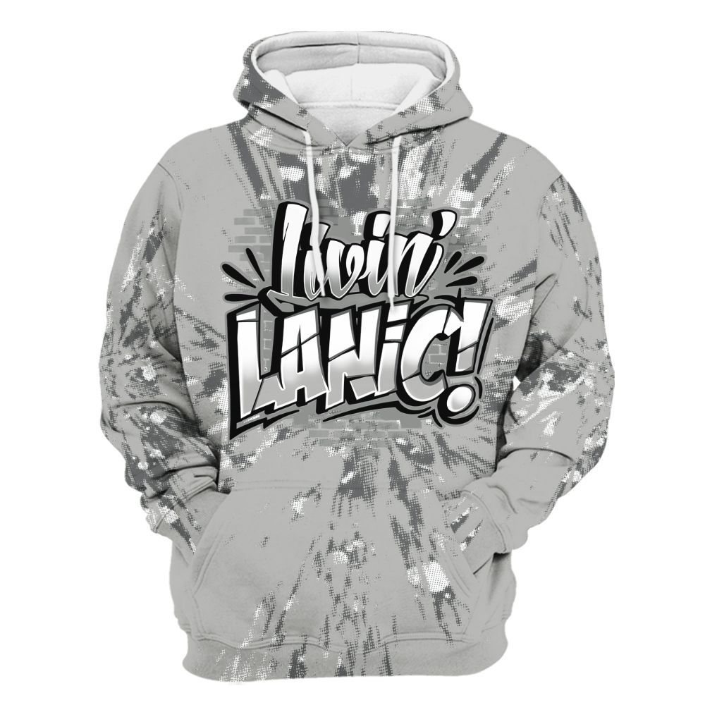 Hoodie To Match Retro Wet Cement 4s - Living Large Graphic Luxury All Over Print