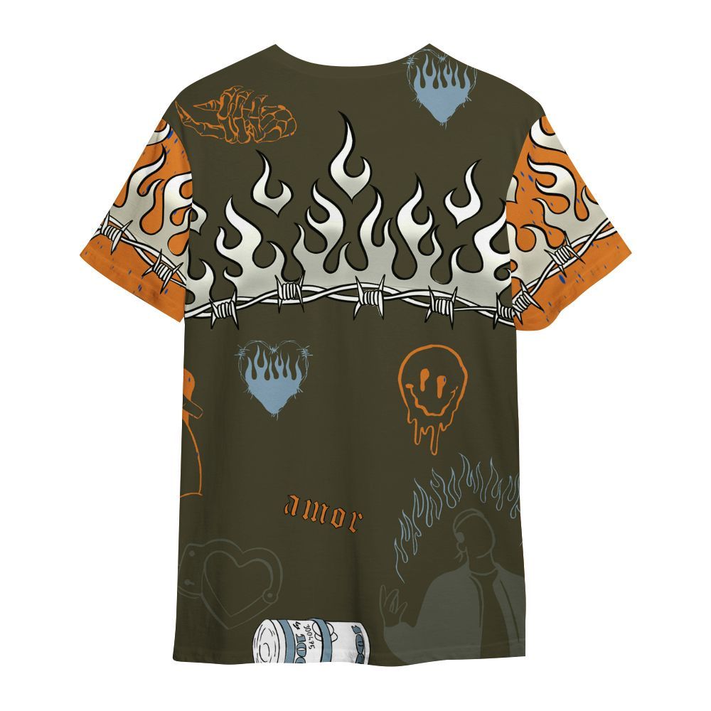 Shirt To Match Olive 5s - Snake Trust No One All Over Print