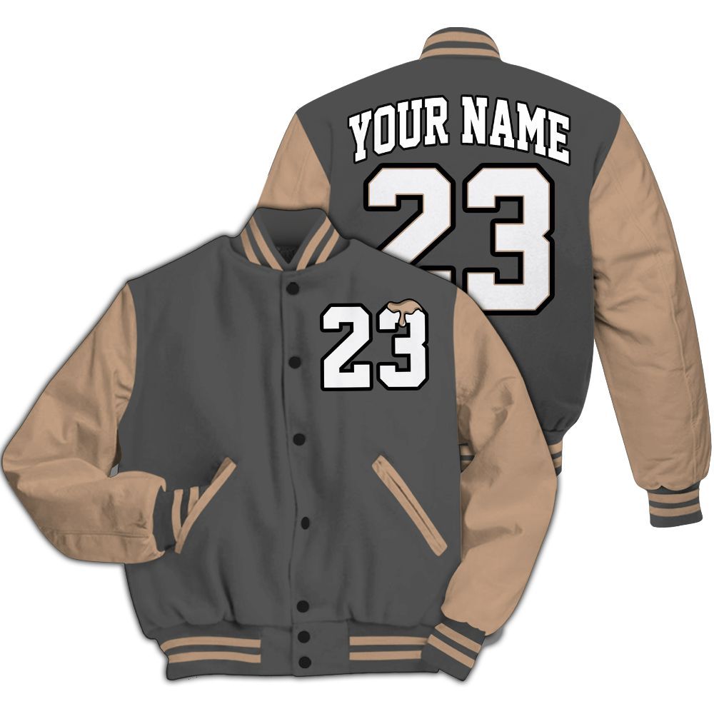 Varsity Jacket To Match Kobe 9 EM Mamba - Custom Name Number 23 Drip All Over Print
