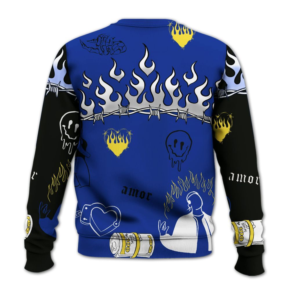 Sweatshirt To Match Laney 14s - Snake Trust No One All Over Print