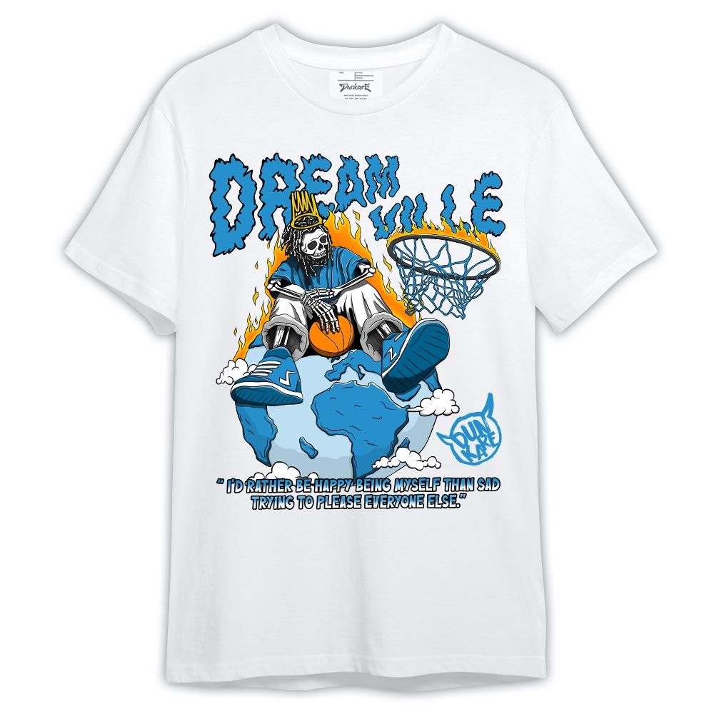 Shirt To Match Industrial Blue 4s - J.C Skeleton Shirt Outfit Military Blue 4s