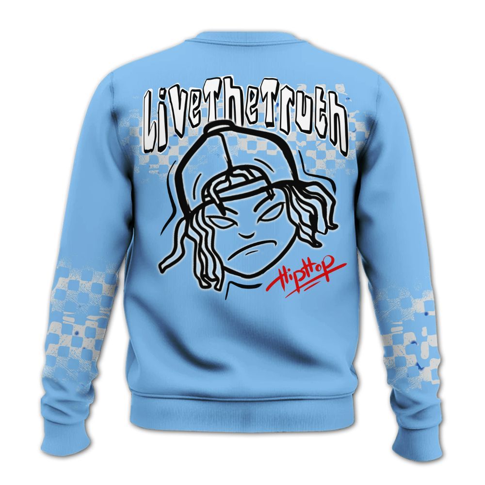 Sweatshirt To Match University Blue 5s - Feel Life Street Style All Over Print