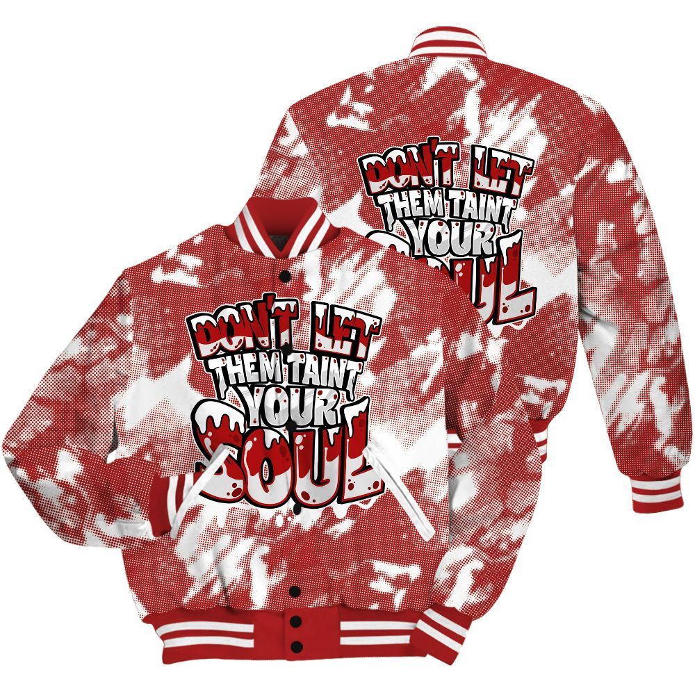 Varsity Jacket To Match Red Taxi 12s Shirt - Never Taint Your Soul Shirt Unisex Oufit All Over Print