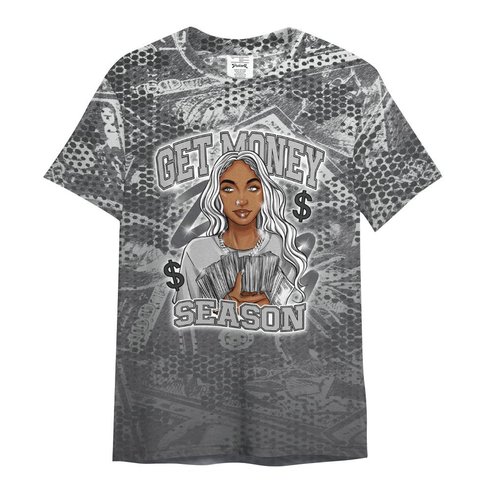 Shirt To Match White Thunder 4s - Get Moneys Season Banknote All Over Print