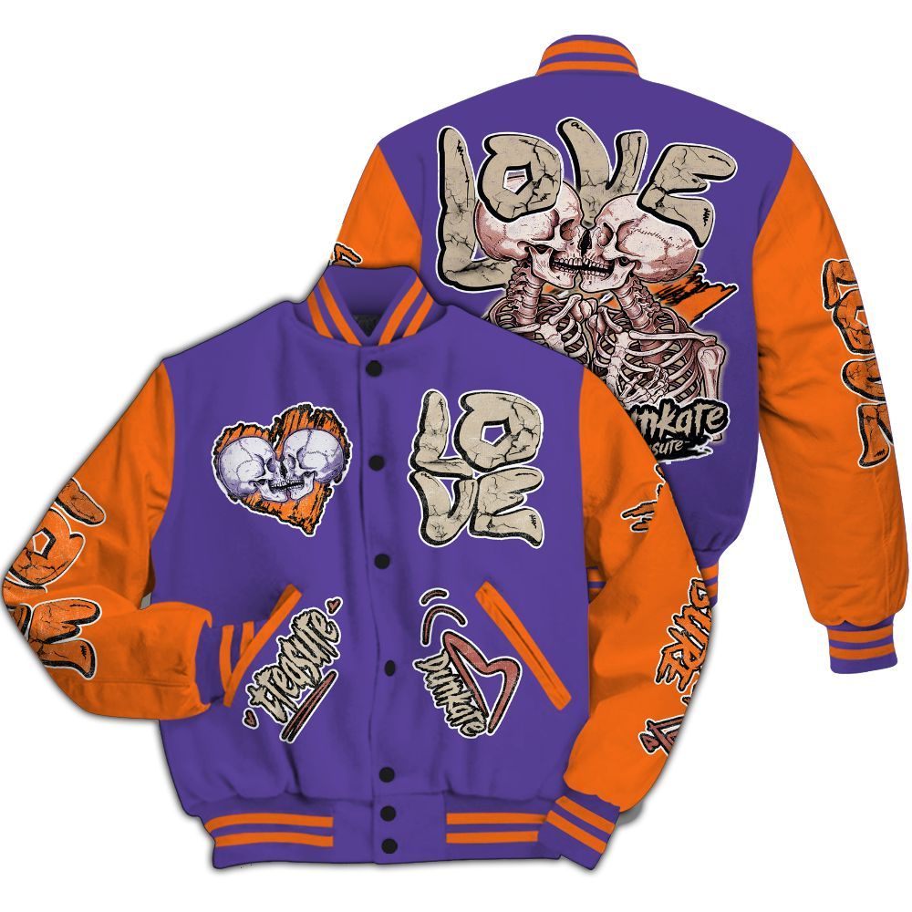 Varsity Jacket To Match Air Max Waffle SP Voltage Purple - Skull Bear All Over Print