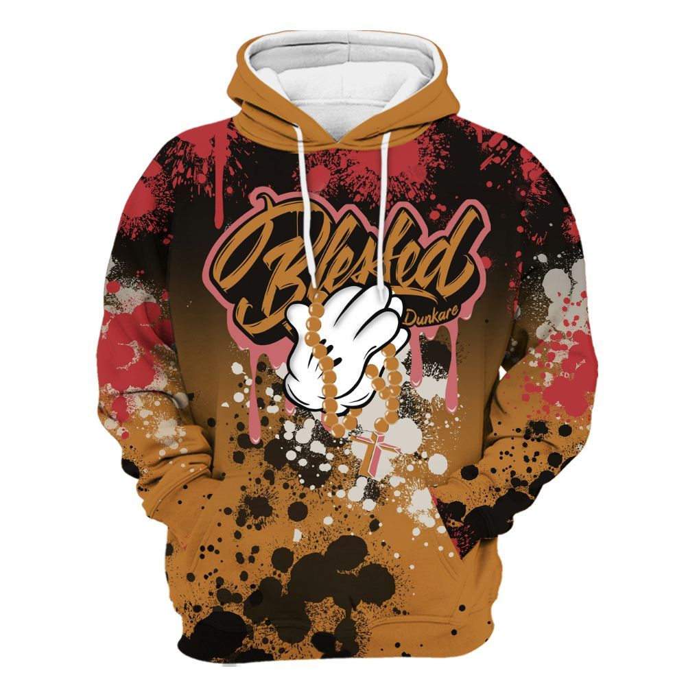 Hoodie To Match Air Max Plus Sunset Swarovski - God Blessed Ink Drip All Over Print