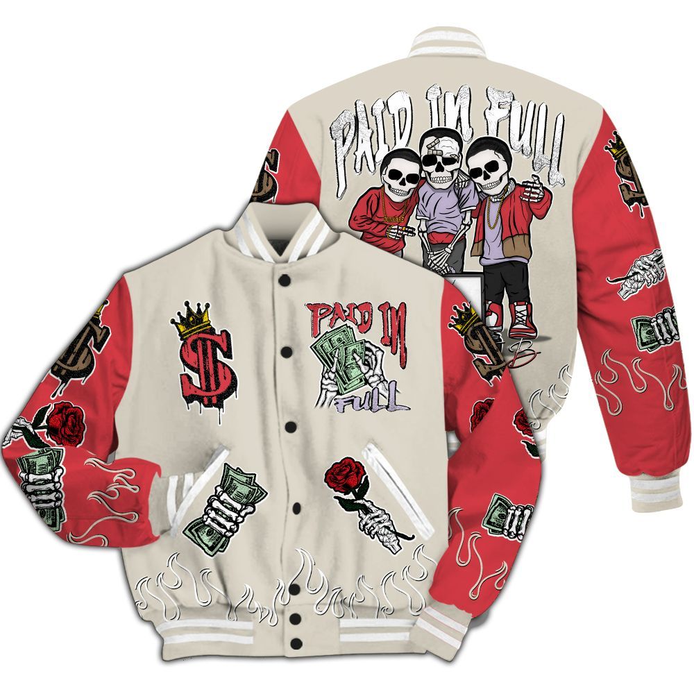 Varsity Jacket To Match Peanut Butter Jelly 5s - Everybody Paid In All Over Print