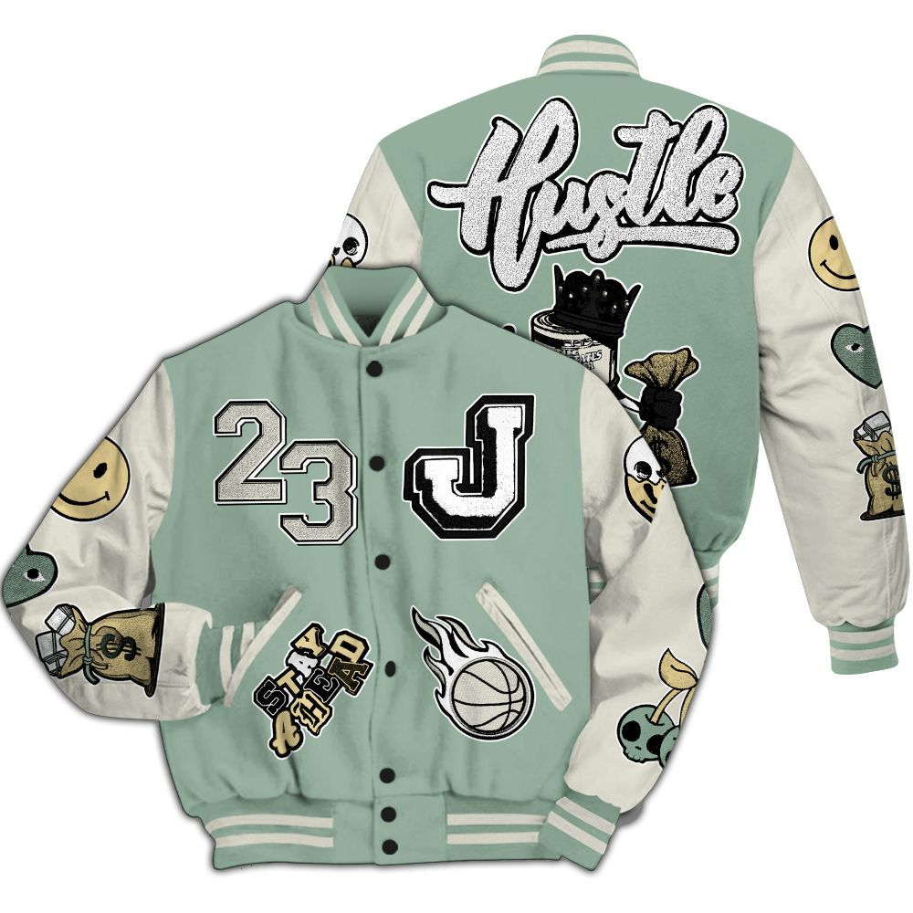 Varsity Jacket To Match Joins Year Of The Snake 5s - Hustles Money Number 23 All Over Print