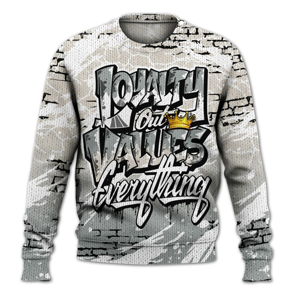 Sweater To Match Retro Pure Money 3s - Values Of Loyalty Drip Graphic