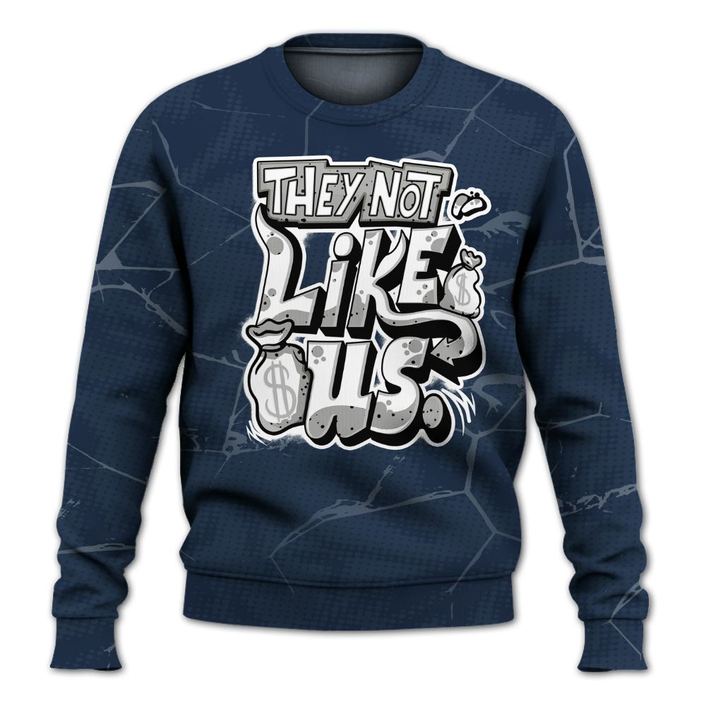 Sweatshirt To Match White Midnight Navy 6s - Dislike Us Graphic All Over Print