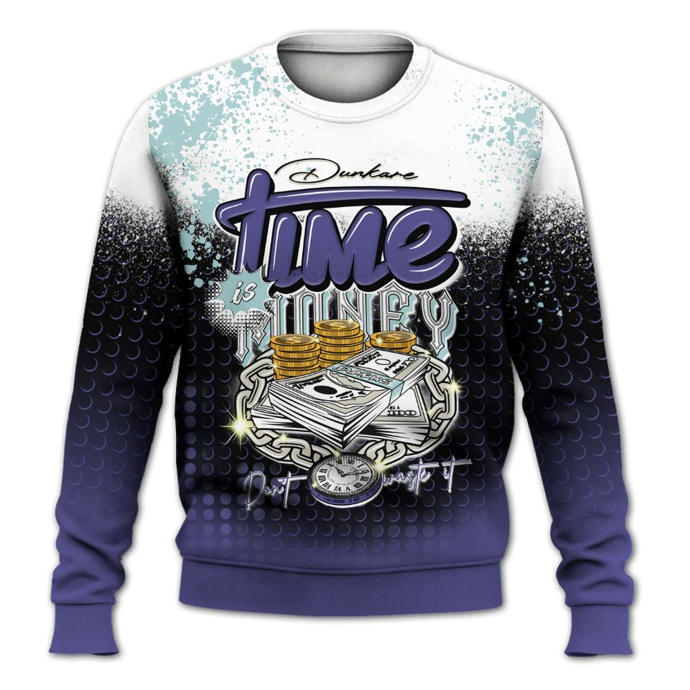 Sweatshirt To Match Air Ship PE Hornets - Halftone Time Is Money All Over Print