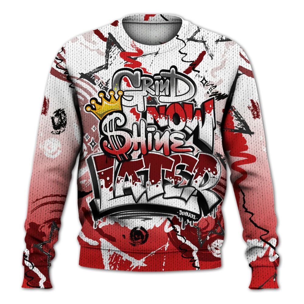 Knitted Sweater To Match Low Bred 11s - Grind Shine Later Drip