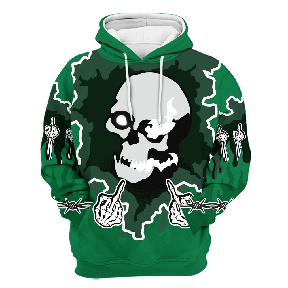 Hoodie To Match Pine Green 13s - F Around Find Out Graphic Trapped All Over Print