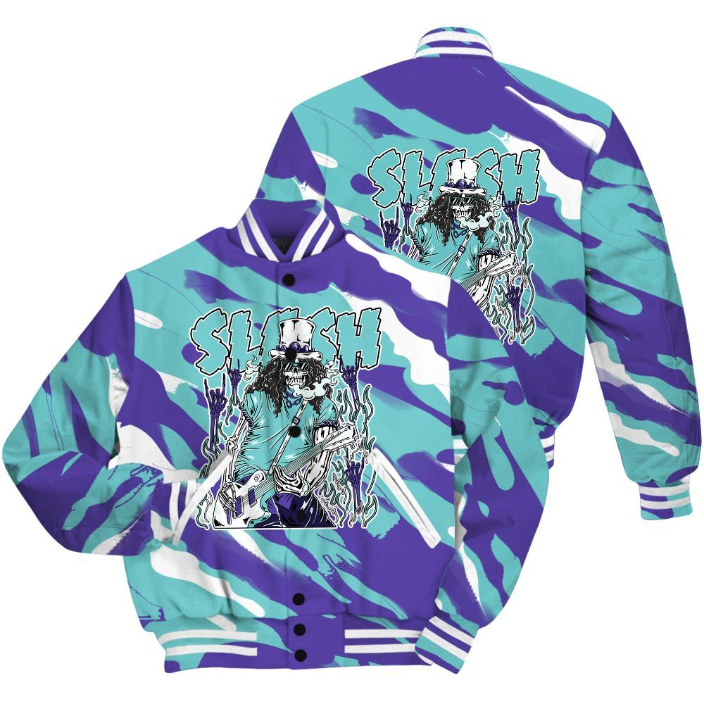 Varsity Jacket To Match Low Hornets 1s Shirt - Slash Skeleton Colored All Over Print