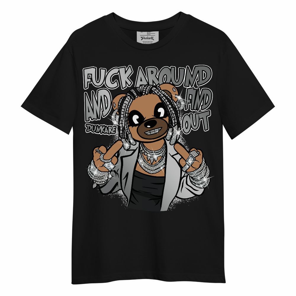 Shirt To Match Metallic Silver 14s - F#ck Around Bear Bear Unisex Shirt