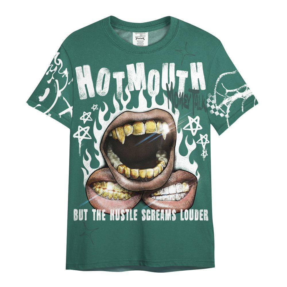 Shirt To Match RM Oxidized Green 4s - Mouth Burning Street Style All Over Print