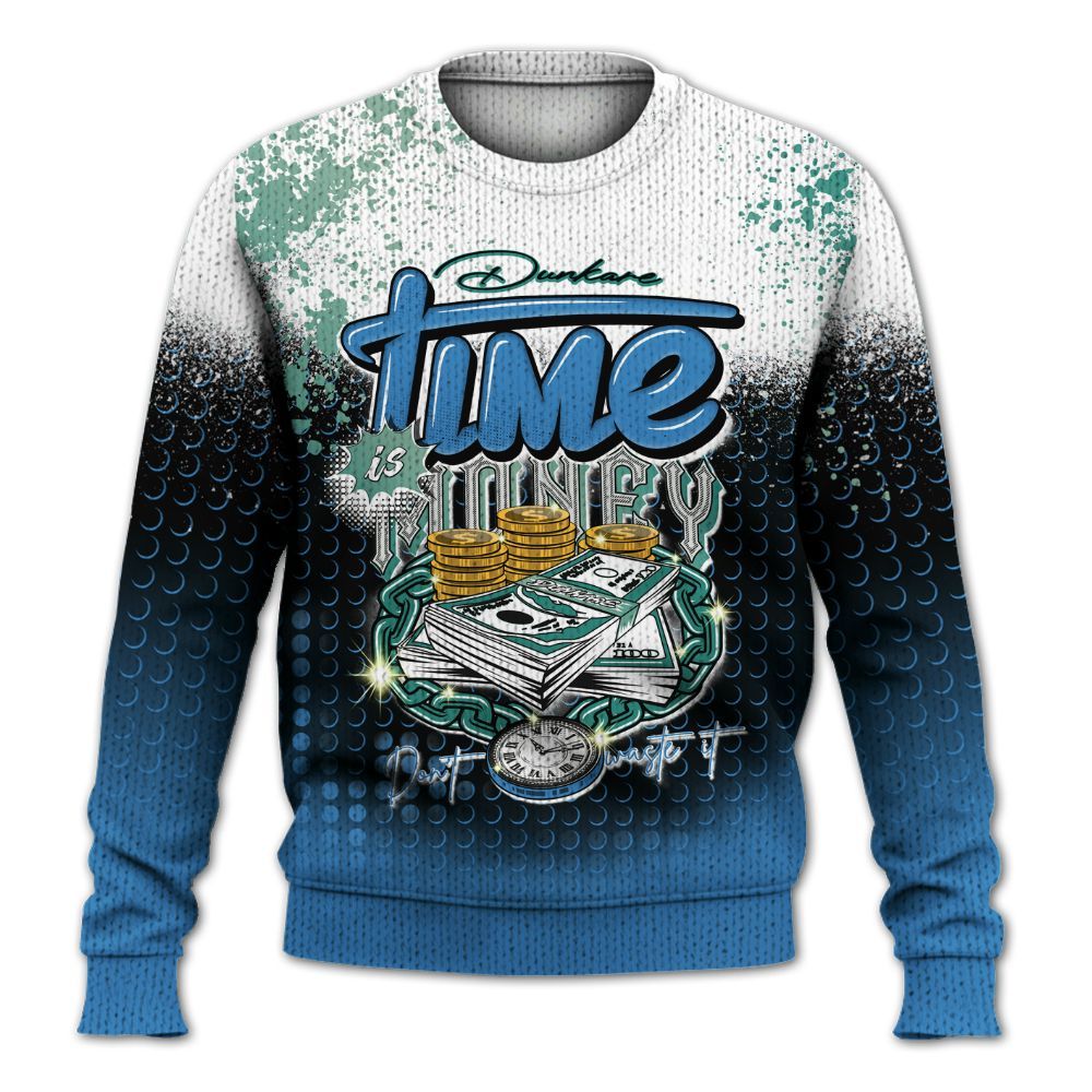 Knitted Sweater To Match Low Carolina 17s - Halftone Time Is Money