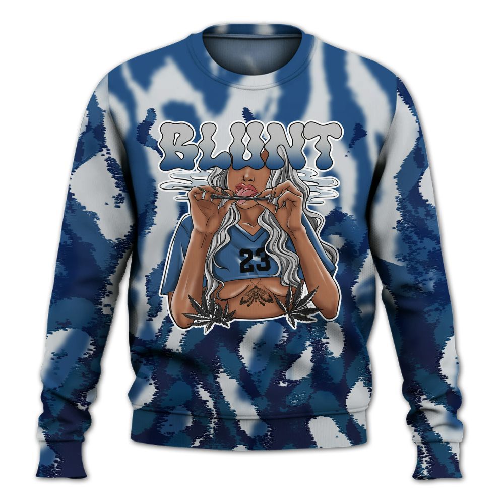 Sweatshirt To Match High OG Midnight Navy 1s - Bluntz Burnz All Over Print
