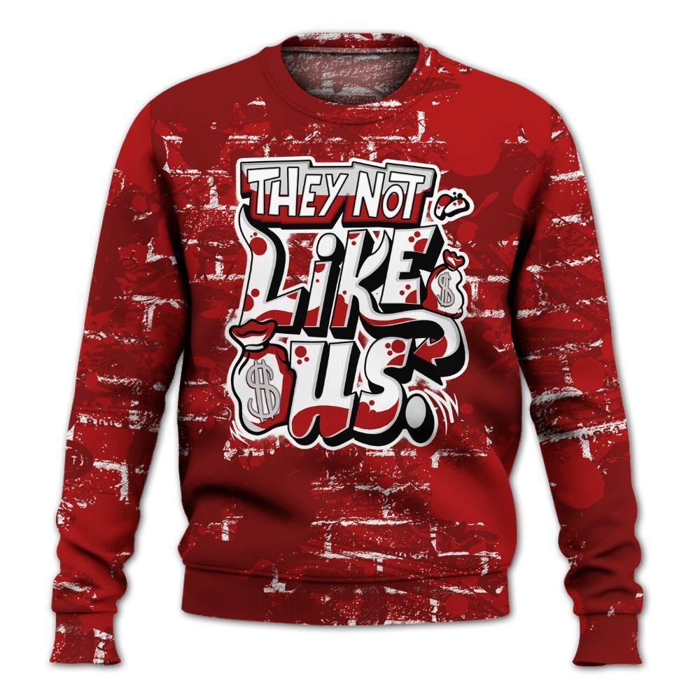 Sweatshirt To Match Red Taxi 12s - Dislike Us Graphic Street Art All Over Print