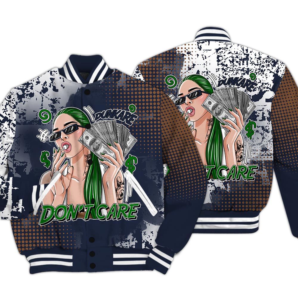 Varsity Jacket To Match Midnight Navy 13s - IDC Unique Glitch Dot Varsity Jacket Unisex