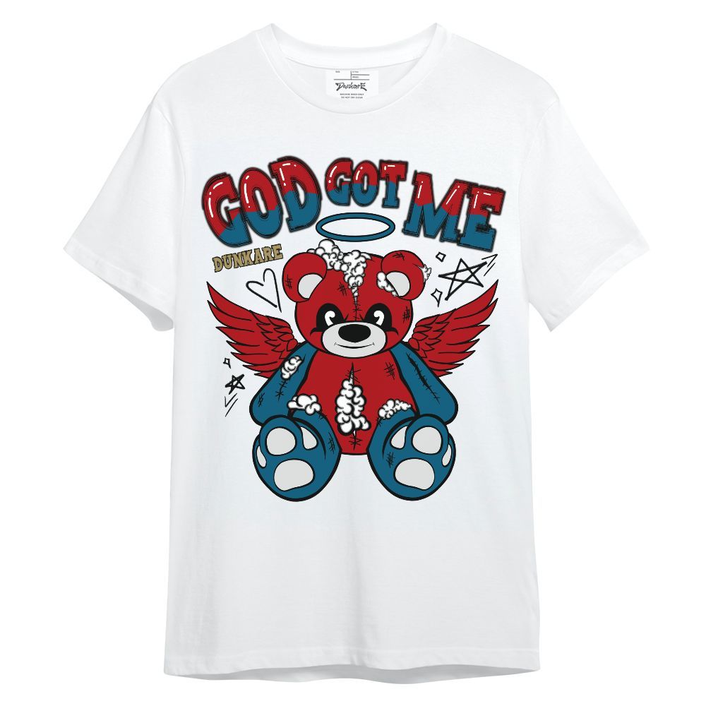 Shirt To Match OG Varsity Red 17s - Gods Guides Me Bear Unisex Shirt