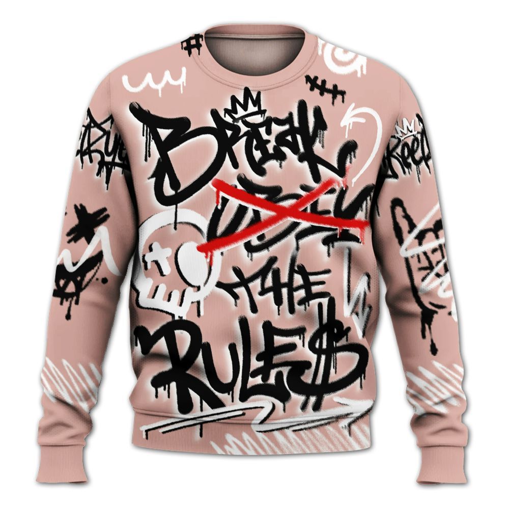 Sweatshirt To Match Dunk Low Pink Velvet - Break Rules Streetwear All Over Print