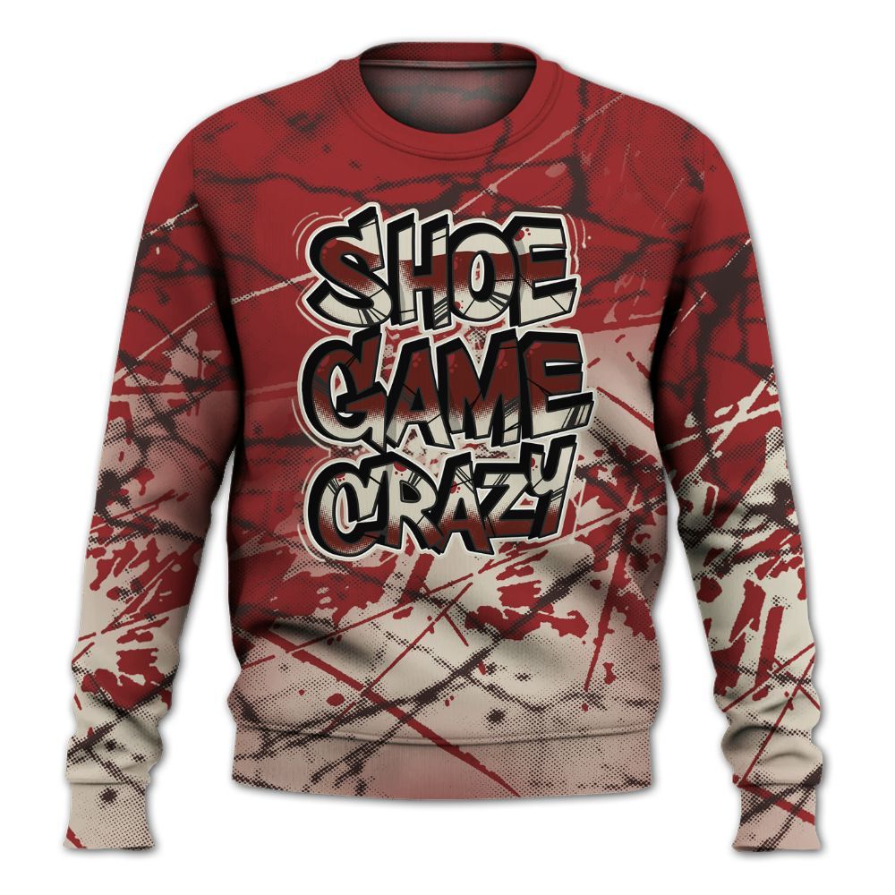 Sweatshirt To Match High 85 Bred 1s - Shoe Game Crazy Graphic All Over Print