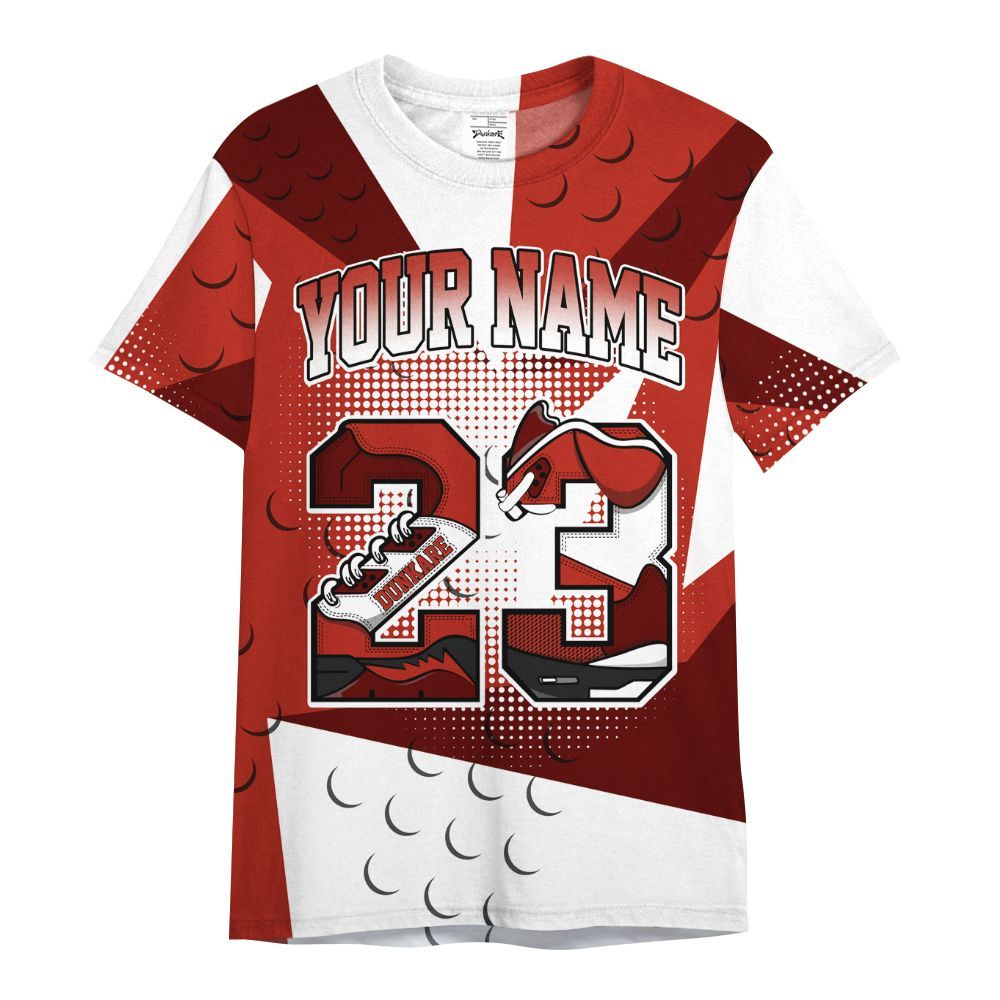 Shirt To Match SP Firewood Orange 4s - Poly Custom Name Number 23 5s All Over Print