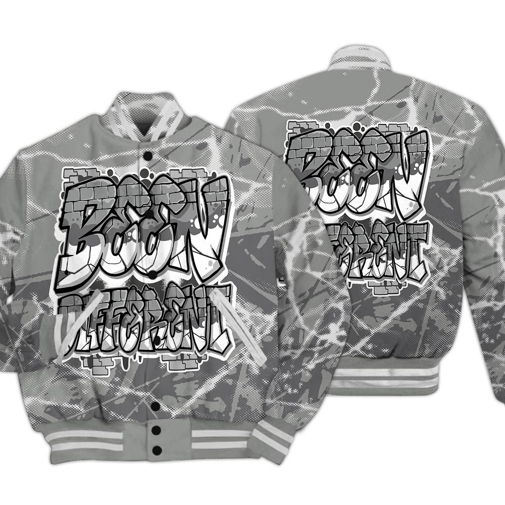 Varsity Jacket To Match Paris Cement Grey 4s - To Different Profound Graphic Varsity Jacket Unisex