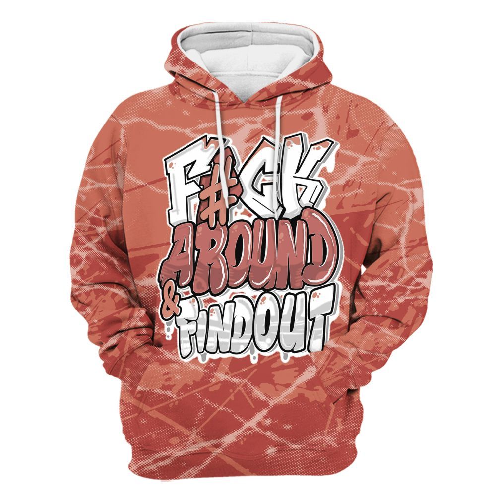 Hoodie To Match Dune Red 13s - F Around Find Out Graphic Profound All Over Print
