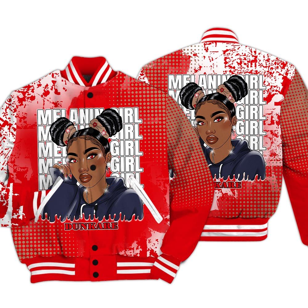 Varsity Jacket To Match Low OG Howard Bison 1s - Melaninn Unique Glitch Dot Varsity Jacket Unisex