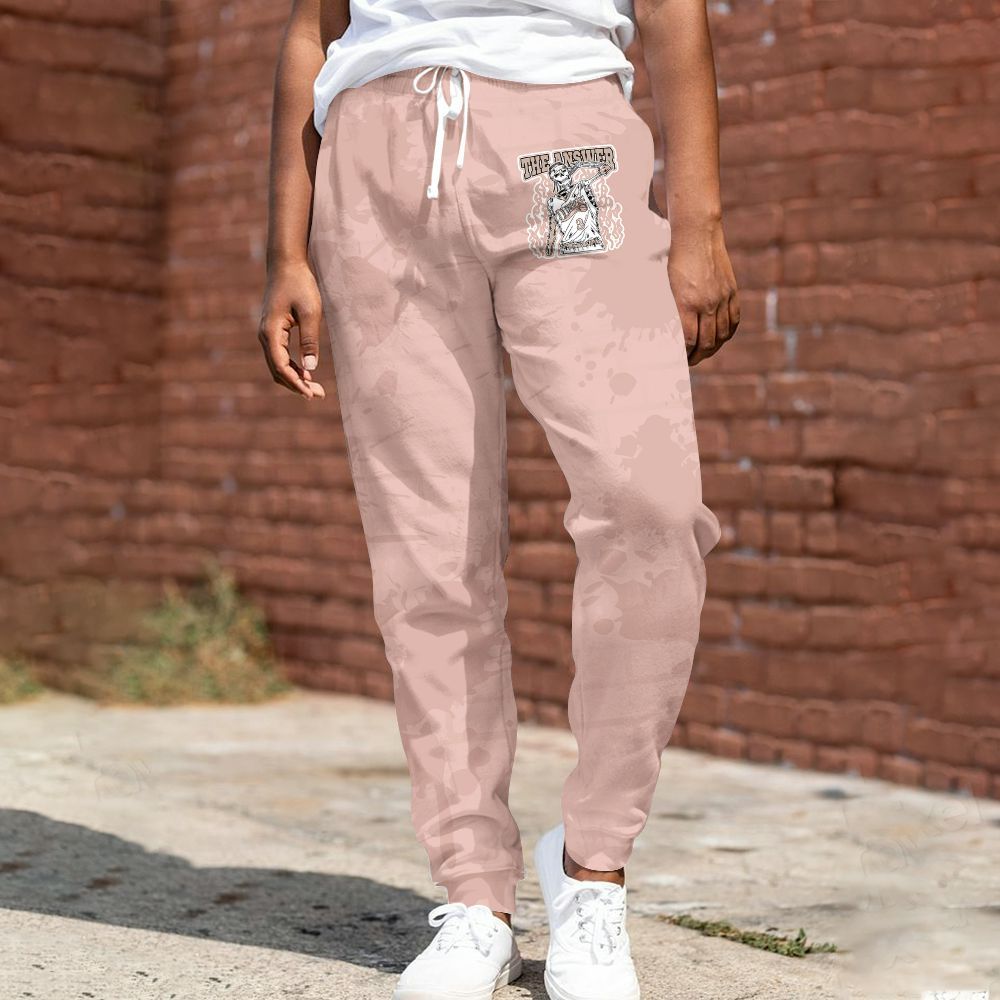 Sweatpant To Match Dunk Low Pink Velvet - Allen Answer Skeleton Brick All Over Print