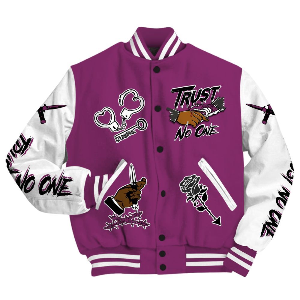 Varsity Jacket To Match Air Max Sunder Gore Tex Bold Berry - Trust No One Dripping All Over Print