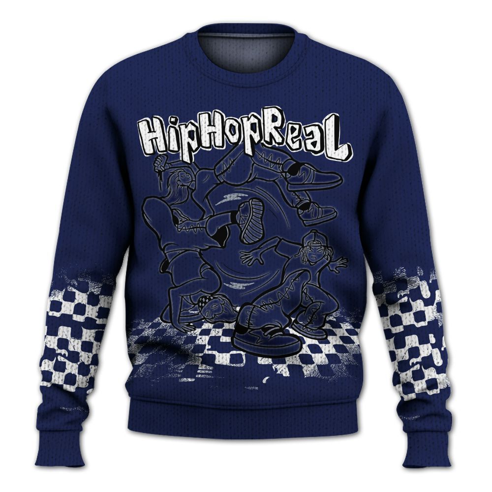 Knitted Sweater To Match Midnight Navy 11s - Feel Life Street Style