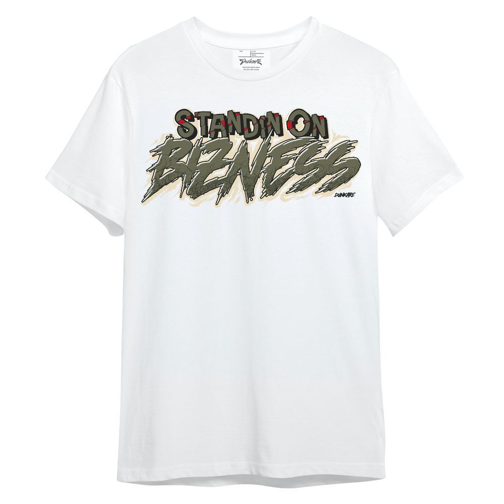 Shirt To Match Travis Scott Low OG Medium Olive 1s - Standin On Bizness Unisex Shirt