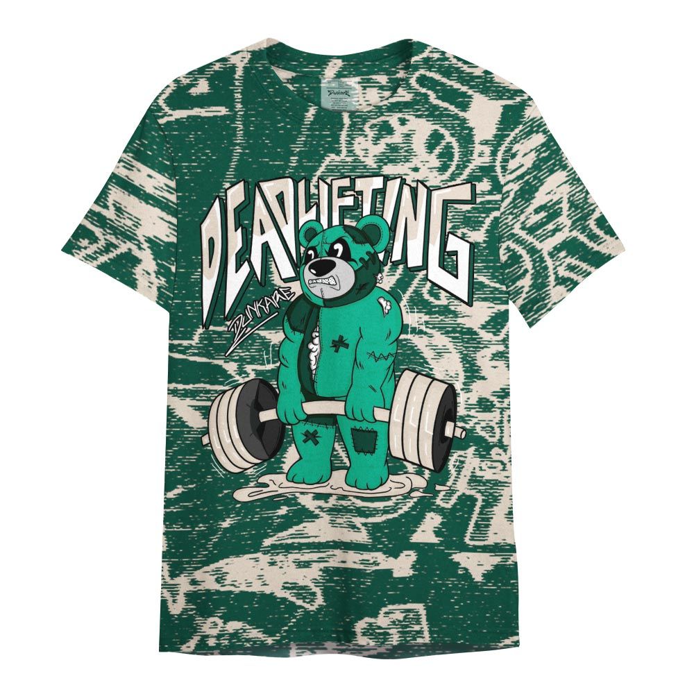 Shirt To Match Oxidized Green 4s - Deadlifting Bear Avant-garde Shirt Unisex