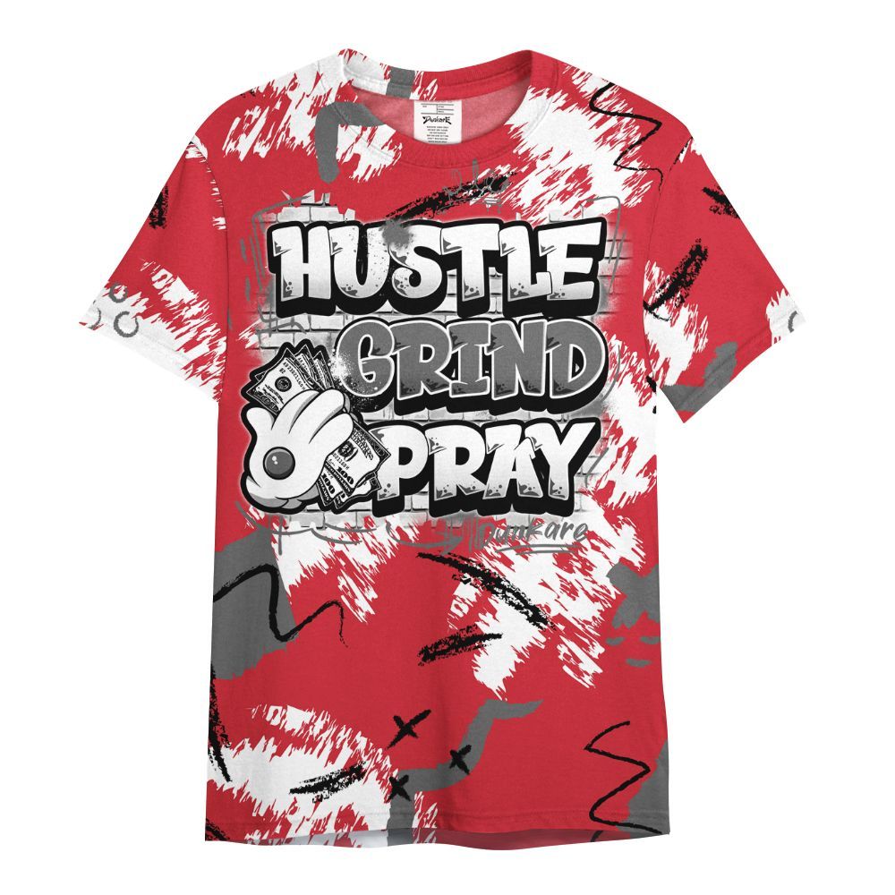Shirt To Match Bunny 2025 8s - Hustle Grind Pray Graphic Street Style All Over Print